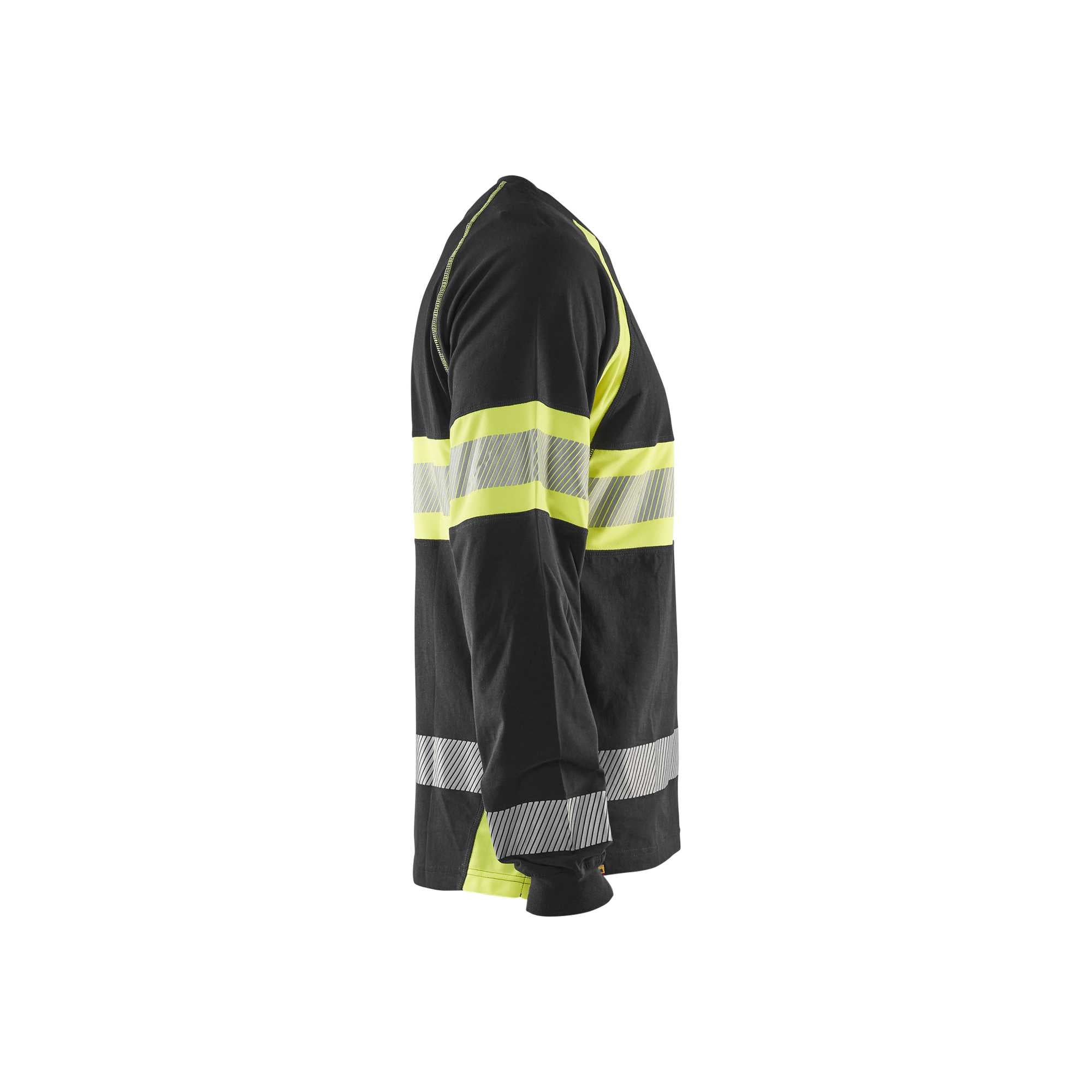 BLAKLADER 35101030 Hi Vis Long Sleeved T Shirt Hi Vis Reflective Long Sleeve Work T-Shirt MEN - 100% Cotton